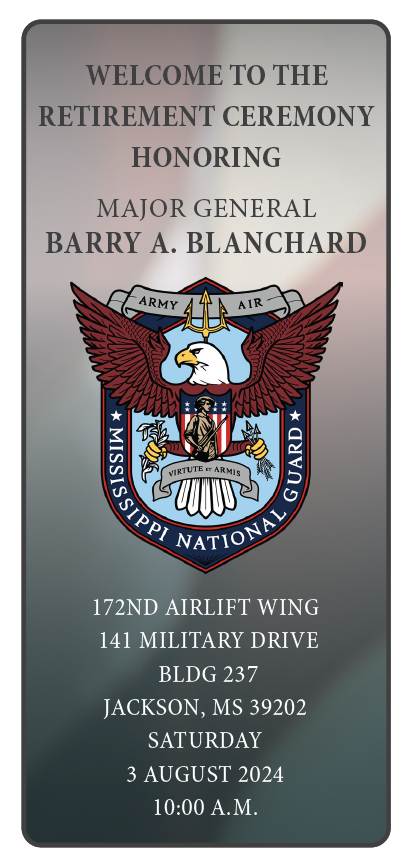 Maj. Gen. Barry A. Blanchard Retirement Ceremony