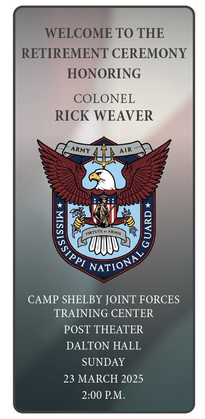 Retirement Ceremony Honoring Colonel Rick Weaver